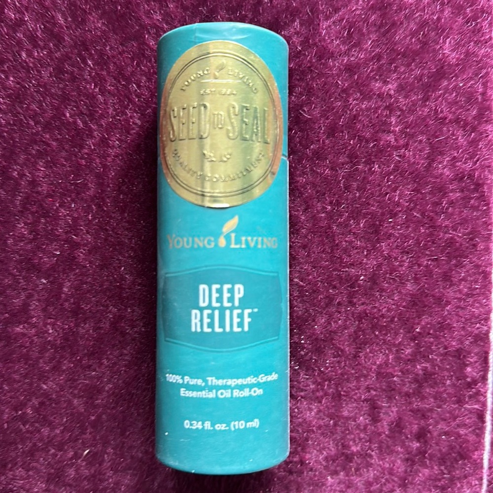 One roller bottle of Young Living Deep Relief essential oil. New, sealed